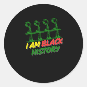 Adesivo Redondo Mês da História Negra Sou o Vinheta da História Ne