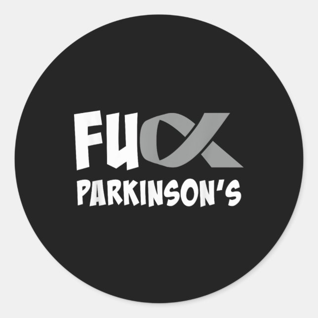 Adesivo Redondo Mês De Consciência Da Doença De Parkinsons (Frente)