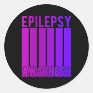 Adesivo Redondo Mês De Consciência Da Epilepsia Em Novembro Vestim