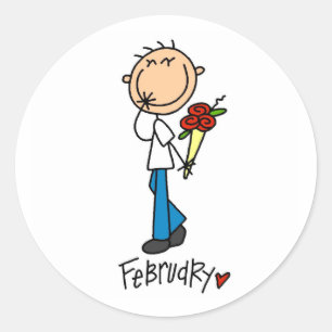 Adesivo Redondo Mês de fevereiro