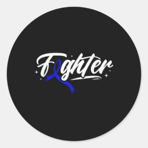 Adesivo Redondo Mês de Sensibilização do Friso Azul de Combate ao 