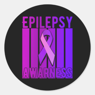 Adesivo Redondo Mês de Sensibilização para a Epilepsia Em novembro
