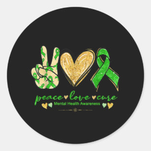 Adesivo Redondo Mês de Sensibilização para a Saúde Mental  Que