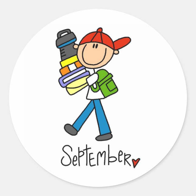Adesivo Redondo Mês de setembro (Frente)