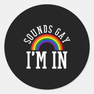 Adesivo Redondo Mês do Orgulho Gay Soa Arco-íris Gay Engraçado Cit