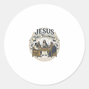 Adesivo Redondo Mesa de Comunhão de Jesus Mesa de Comunhão de Jesu