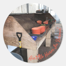 Adesivo Redondo Mesa de Potência Shed