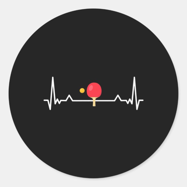 Adesivo Redondo Mesa de Tênis divertida (Frente)