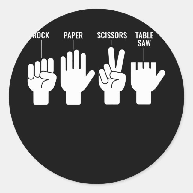 Adesivo Redondo Mesa Engraçada Piada do Woodworker Não Pai (Frente)