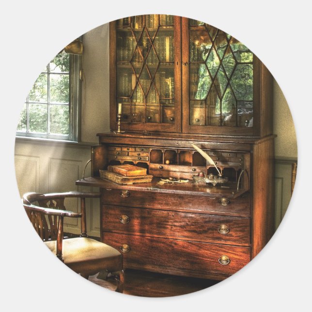 Adesivo Redondo Mesa - O Estudo (Frente)