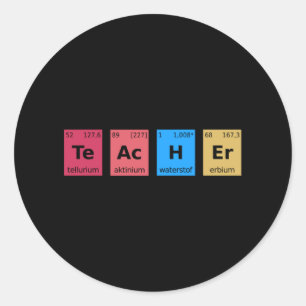Adesivo Redondo Mesa periódica do professor