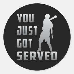 Adesivo Redondo Mesa Ping Pong Paddle Player Engraçado Presente