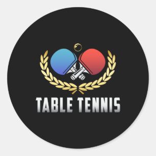 Adesivo Redondo Mesa Ping Pong Player - Presente engraçado