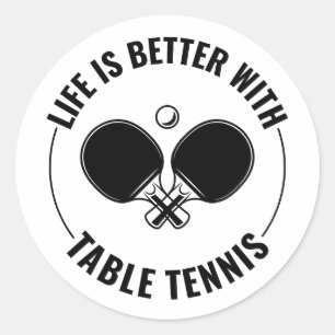 Adesivo Redondo Mesa tênis de Ping pong asas Players