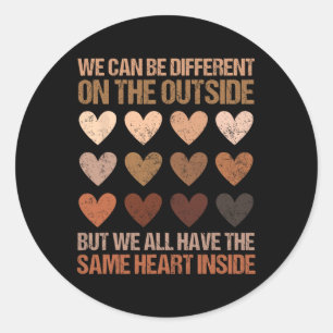 Adesivo Redondo Mesma Dentro do Coração 12/12 História Negra Mês W