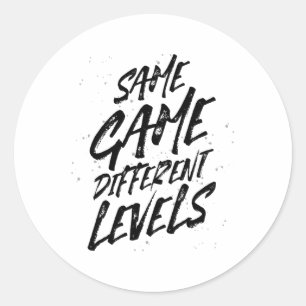 Adesivo Redondo Mesmo Jogo Diferentes Níveis A Vida do Gamer Camis