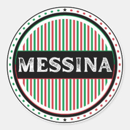 Adesivo Redondo Messina City Pride Emblem – Italian Identity