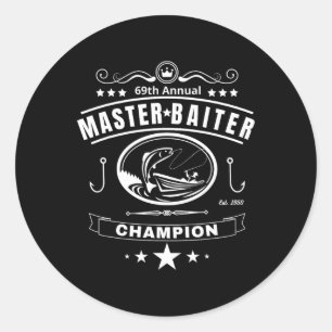 Adesivo Redondo Mestrado em Pesca Iter Champion Presente masculino