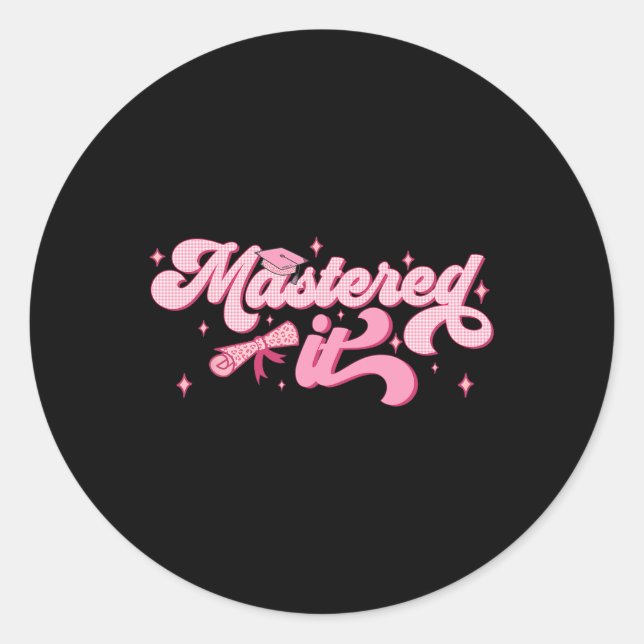 Adesivo Redondo Mestrado Graduação Mba De Formando Graduado (Frente)