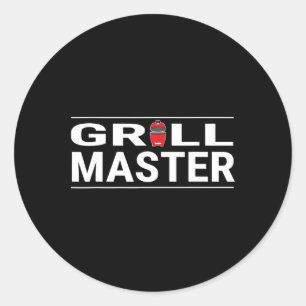 Adesivo Redondo Mestre da Grelha Estilo Kamado Churrasco Pitmaster