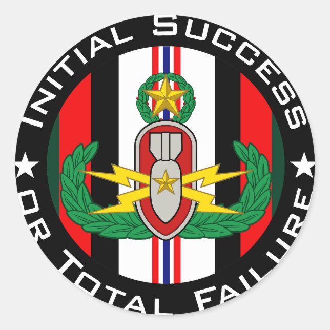 Adesivo Redondo Mestre do EOD na cor OEF ISoTF (Frente)