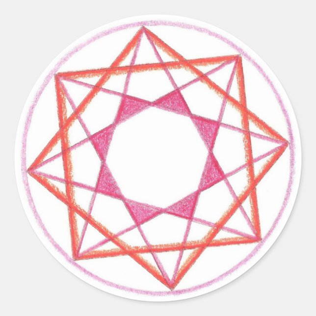 Adesivo Redondo Mestre Mandala #2 (Frente)