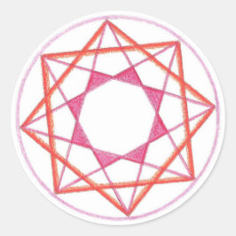 Adesivo Redondo Mestre Mandala #2