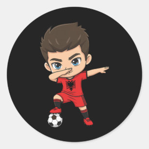 Adesivo Redondo Meta de Criança Alnia Dab Cartoon Bandeira Alnia P