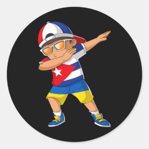 Adesivo Redondo Metade Cubyn Metade Menino Ucraniano Cuby Ucrânia 