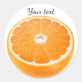 Adesivo Redondo Metade de laranja