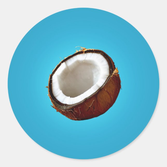 Adesivo Redondo Metade do Coconut (Frente)