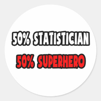 Adesivo Redondo Metade do Estatutador... Half Superherói