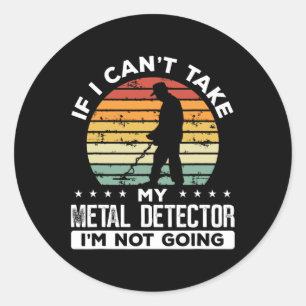 Adesivo Redondo Metais Detectores De Vintage Treasure Hunter Metal