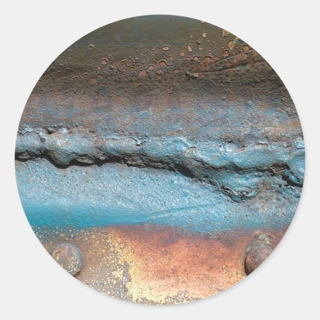 Adesivo Redondo Metais Oxidados (Frente)