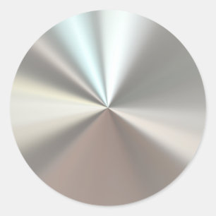 Adesivo Redondo metal prateado artístico