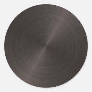 Adesivo Redondo Metal preto