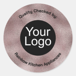 Adesivo Redondo Metálico Cinzento Escuro Falso