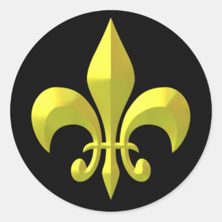 Adesivo Redondo Metálico Dourado Amarelo