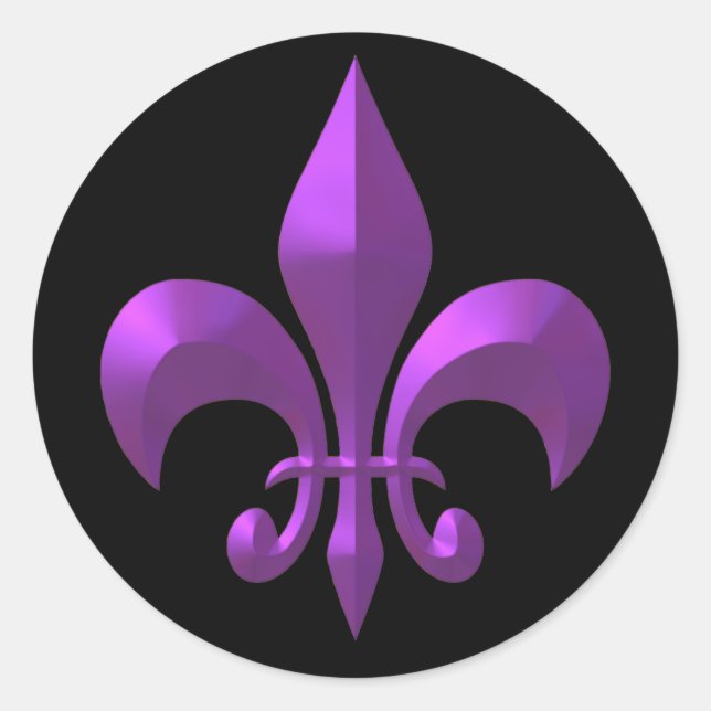 Adesivo Redondo Metálico roxo (Frente)