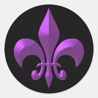 Adesivo Redondo Metálico roxo