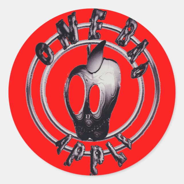 Adesivo Redondo Metallicappleskull_trans - Personalizado (Frente)