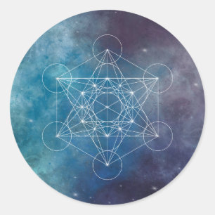 Adesivo Redondo Metatron, chakra,zen,geométrico sagrado, anjo