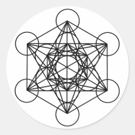 Adesivo Redondo Metatron Cube