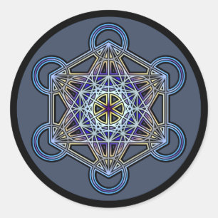 Adesivo Redondo metatron-cube-mandala-3
