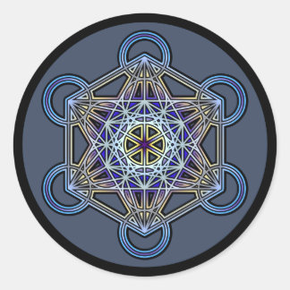 Adesivo Redondo metatron-cube-mandala-3