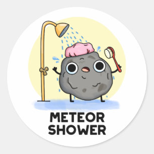 Adesivo Redondo Meteor Chá Funny Science Pun