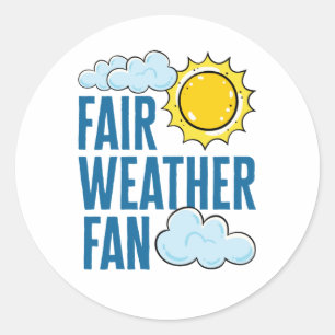 Adesivo Redondo Meteorologista do Ventilador do Clima Justo