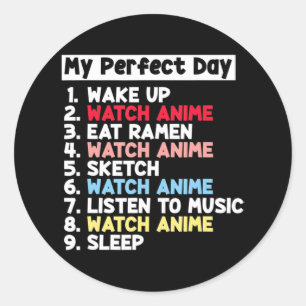 Adesivo Redondo Meu Anime De Dia Perfeito Merch Cute Para Adolesce