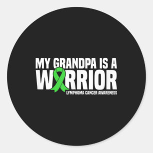 Adesivo Redondo Meu Avô É Um Cancer De Linfoma Guerreiro.