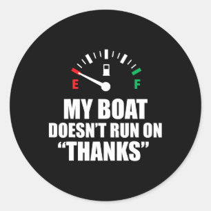 Adesivo Redondo Meu Barco Não Funciona Em Obrigados Engraçados Bar
